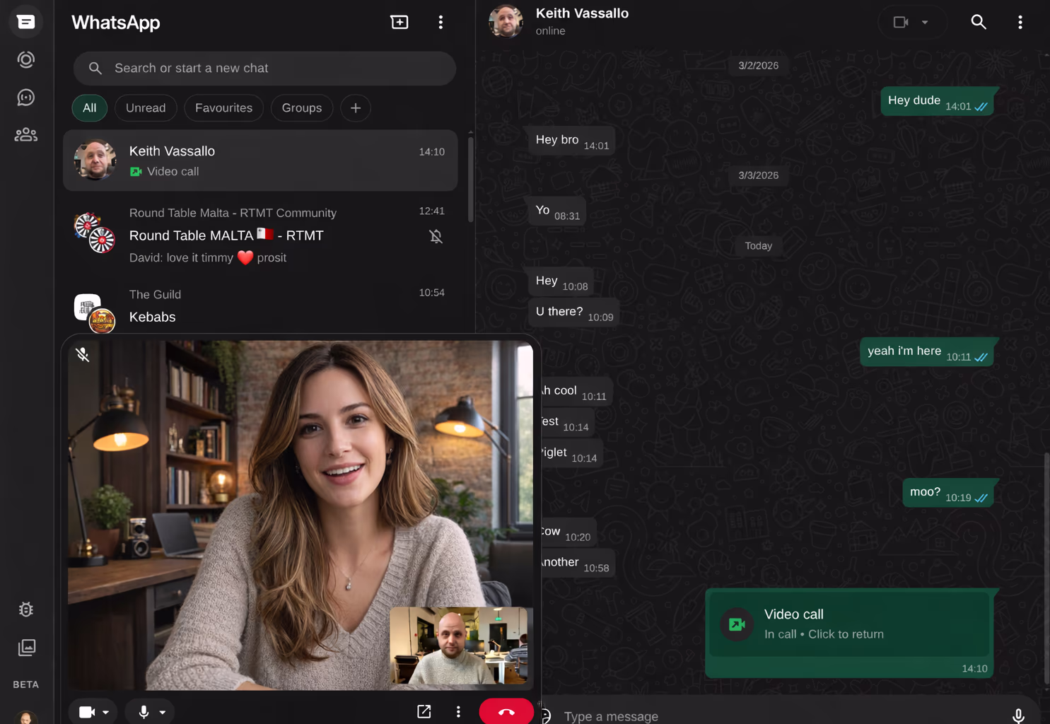Video call support
